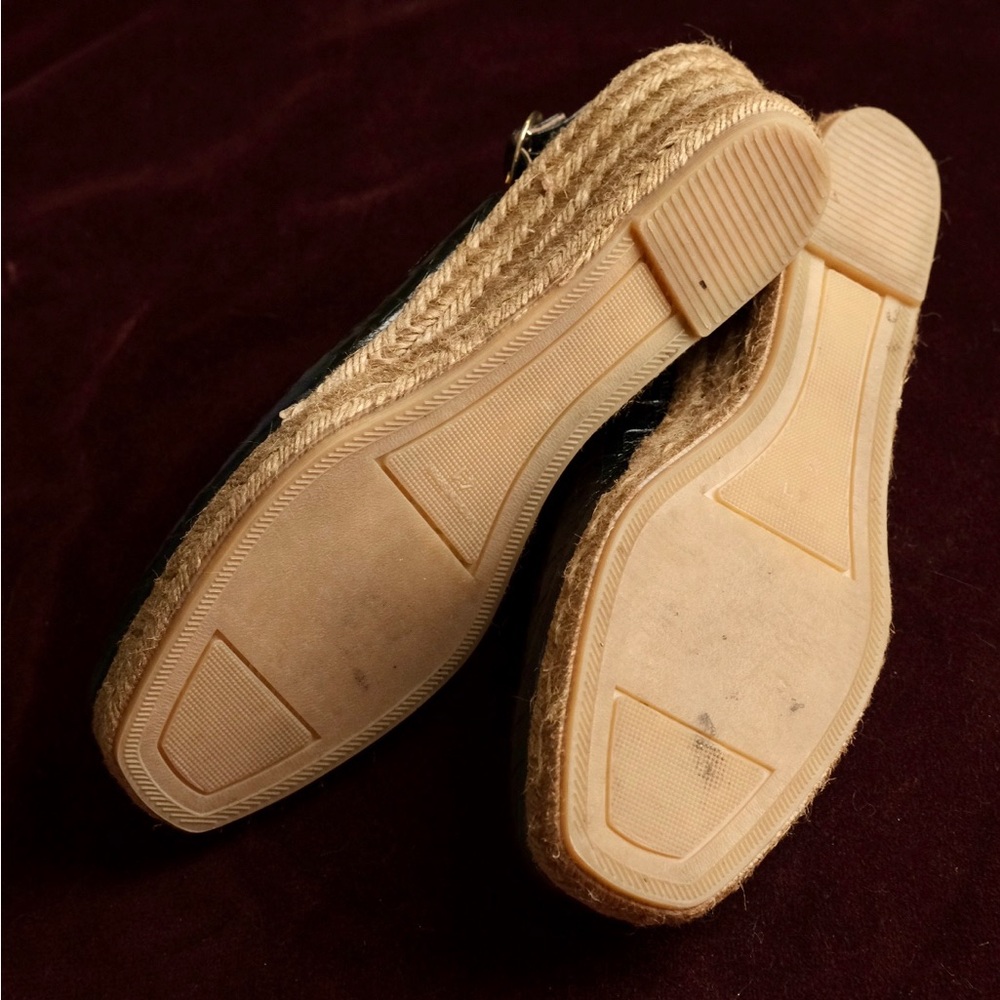Viscata black patent croc embossed wedge espadrilles - Picture 6 of 6